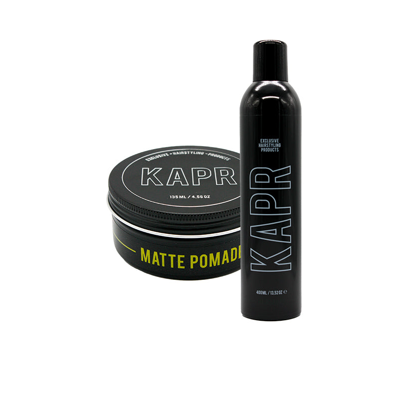 Matte Pomade 135ml, Tonic 250ml en Hairspray 400ml