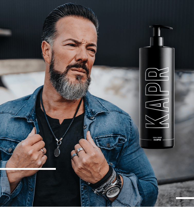 KAPR Professionele Shampoo 1000ml – productfoto op transparante achtergrond.