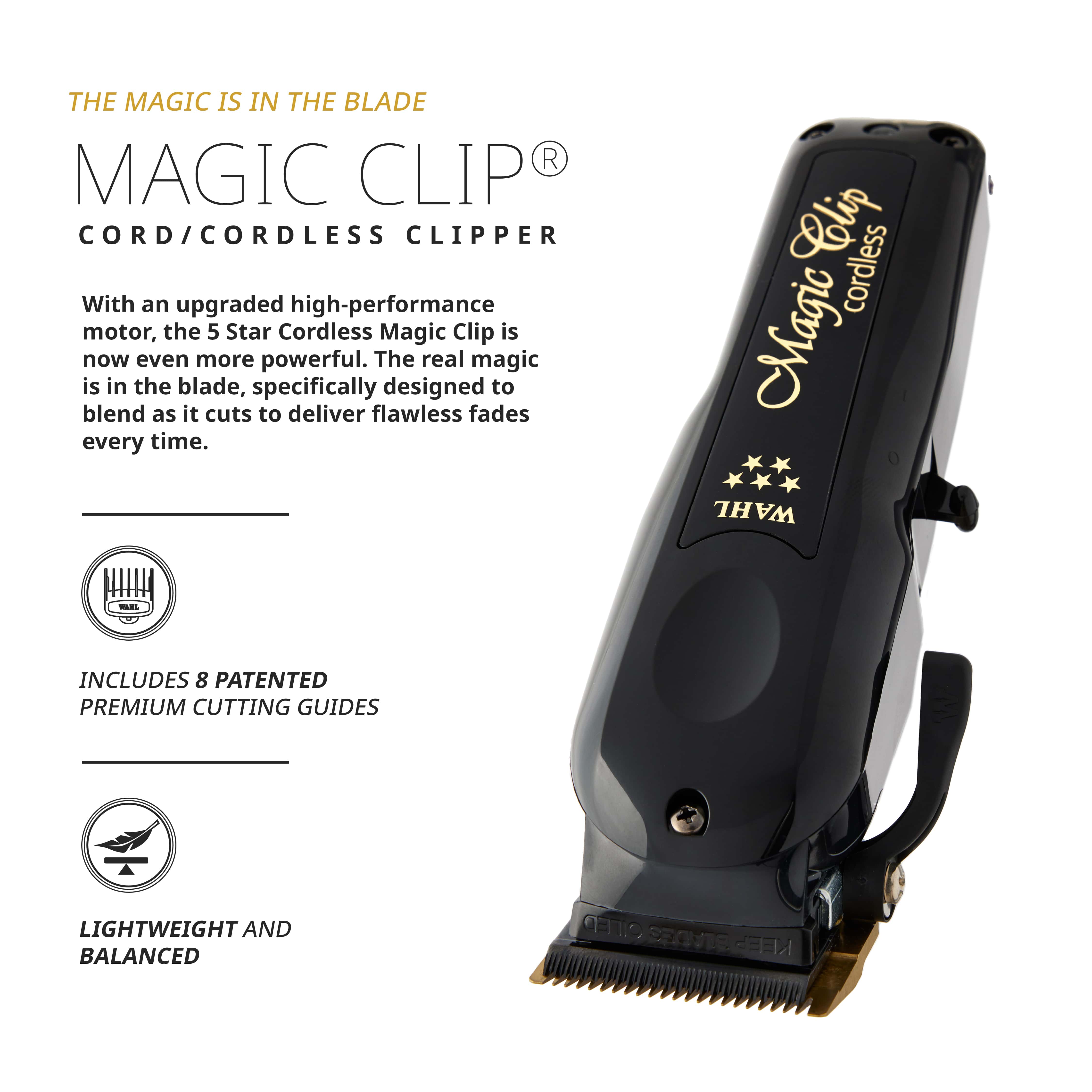 Wahl Cordless Magic Clip 5-Star in zwart - productfoto 2.