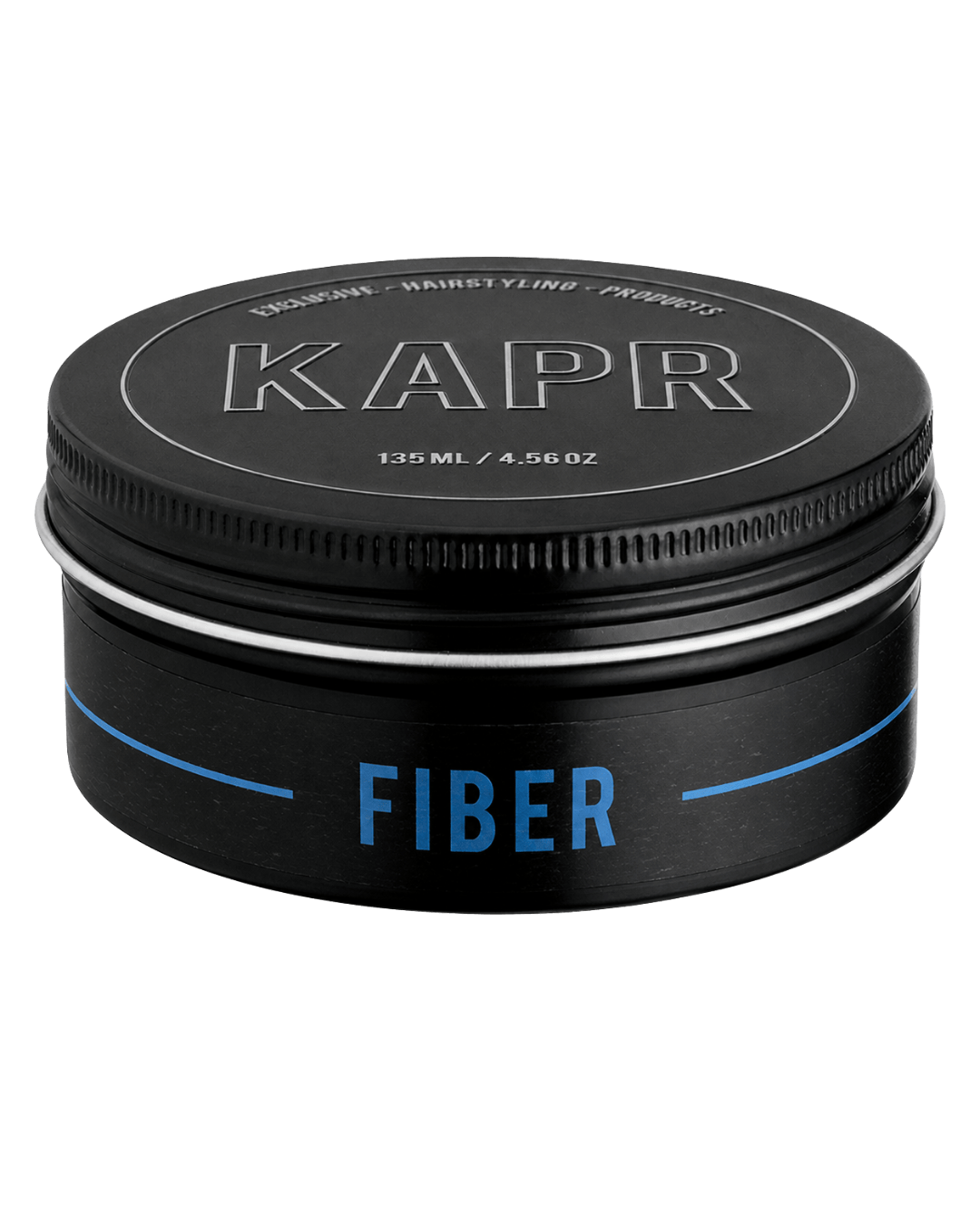 KAPR Fiber Wax – productpresentatie in zwart, wit en goud.