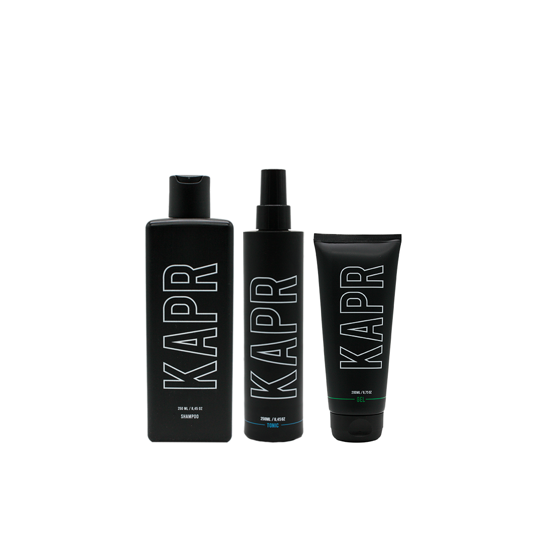 KAPR Complete Routine Pre-Styling met Gel – verzorging, pre-styling en styling in één set.