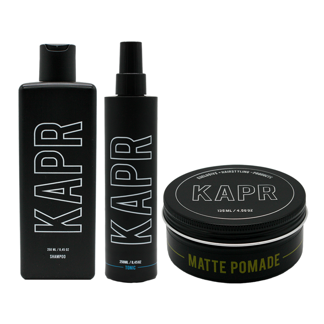 KAPR Complete Routine Pre-Styling met Matte Pomade – productoverzicht.