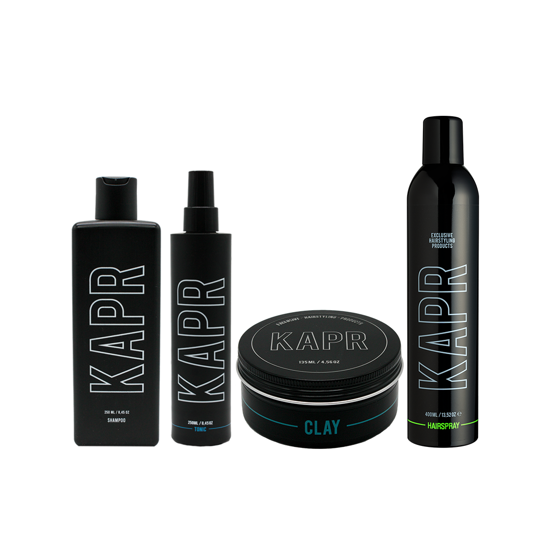KAPR Complete Routine met Clay – volledige verzorgings- en stylingset.