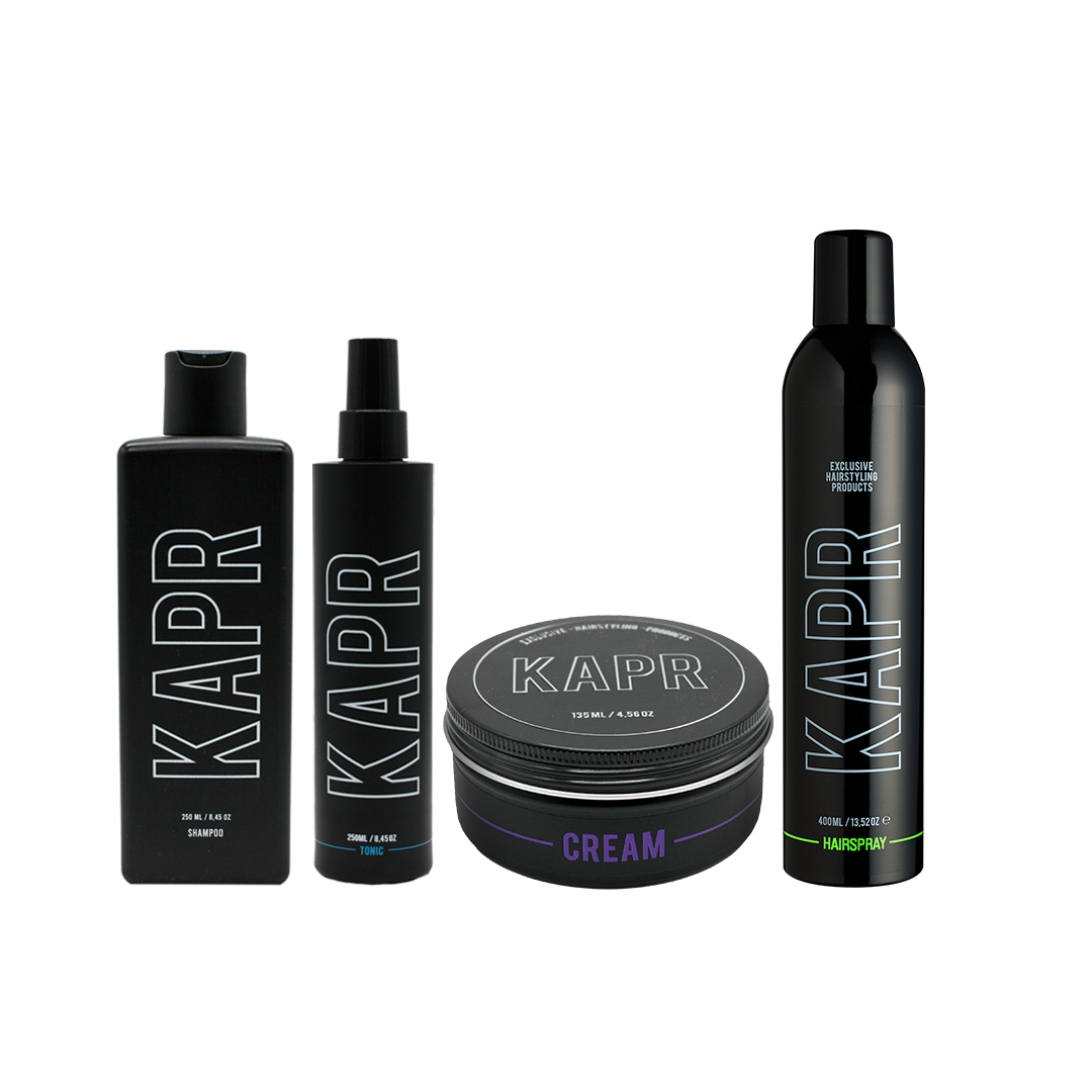 KAPR Complete Routine met Cream – volledige verzorgings- en stylingset.