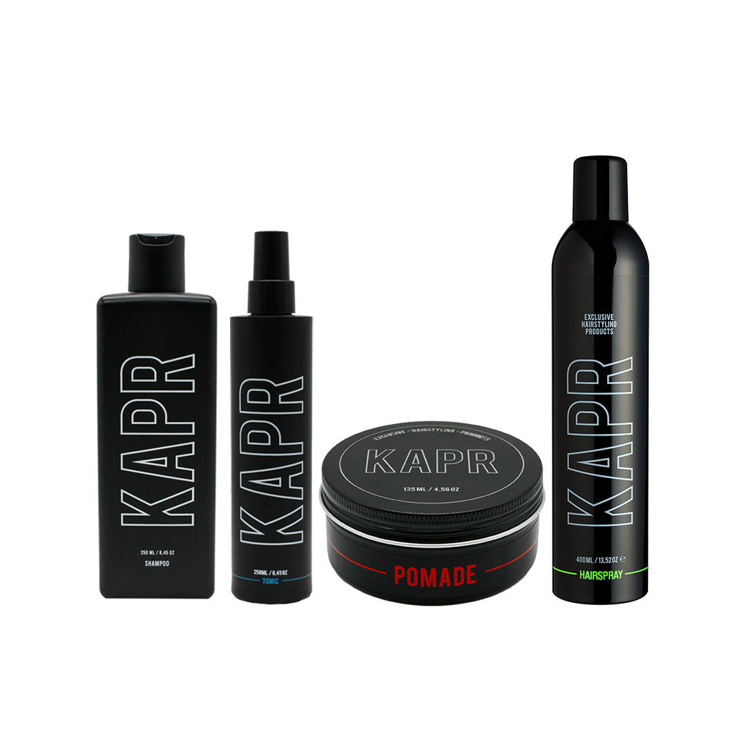 KAPR Complete Routine met Pomade – volledige verzorgings- en stylingset.