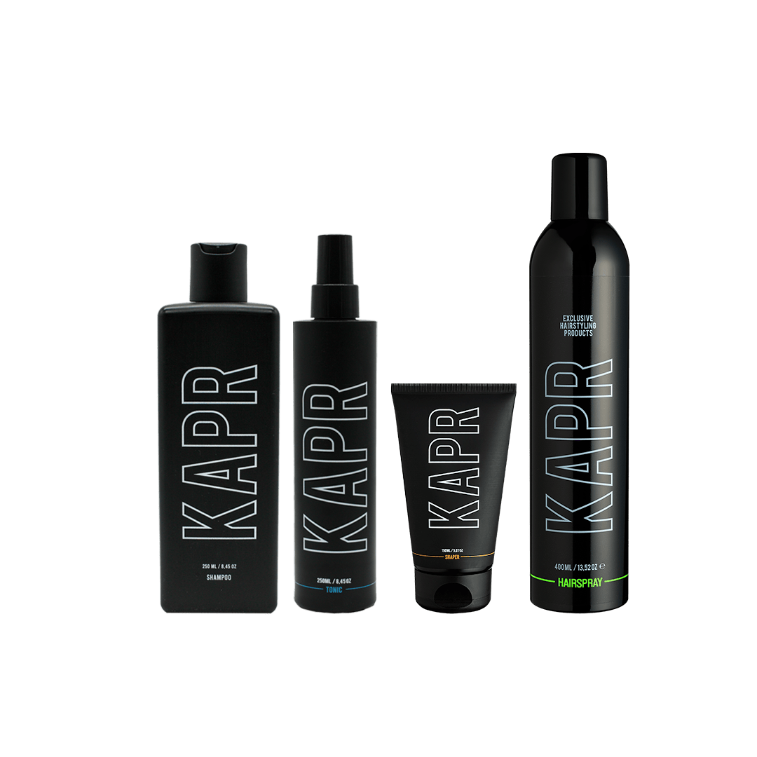KAPR Complete Routine met Shaper – volledige verzorgings- en stylingset.