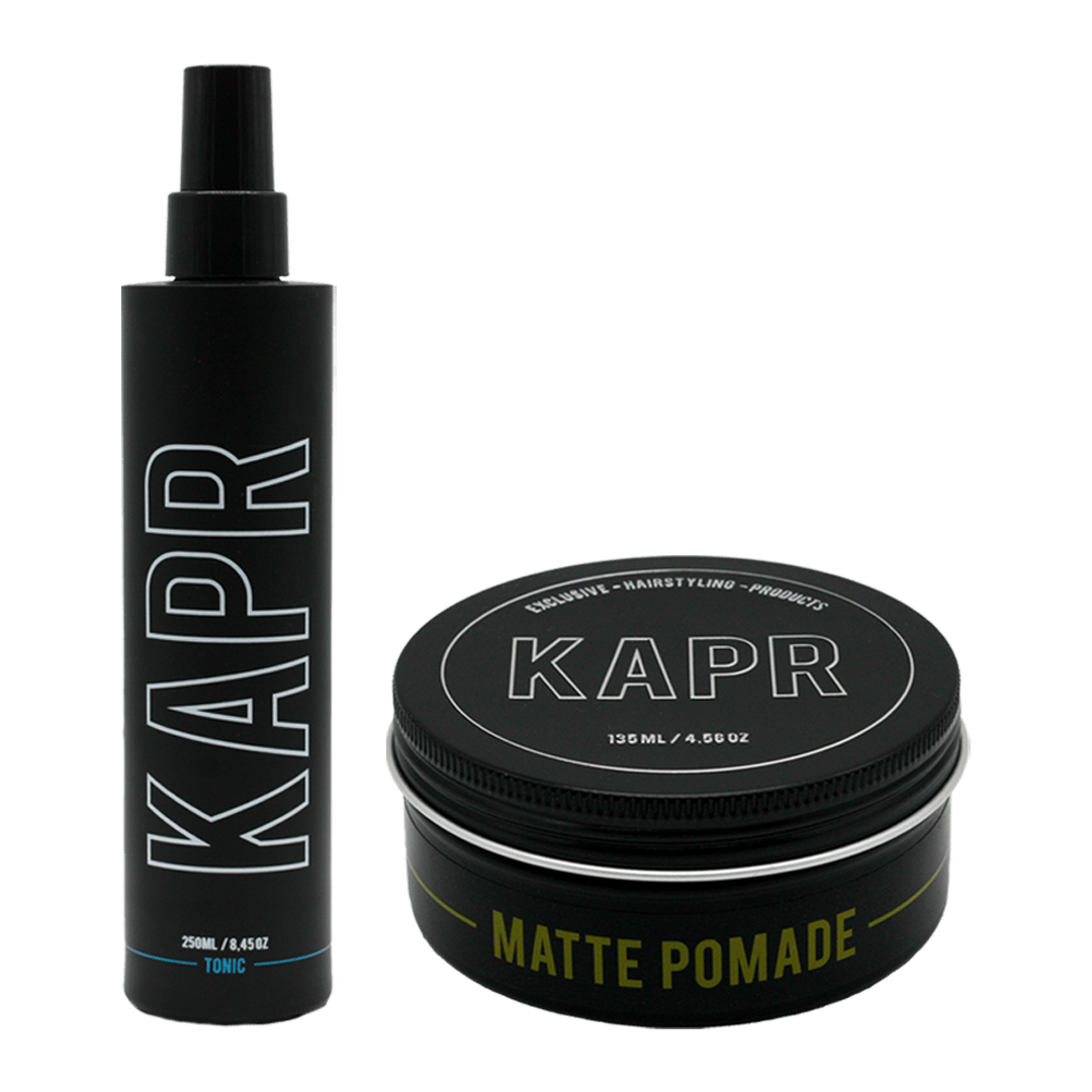 KAPR Styling Routine Essential met Matte Pomade – productoverzicht.