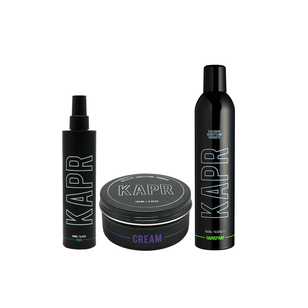 KAPR Styling Routine Strong Hold met Cream – stylingset met lichte hold en matte finish.