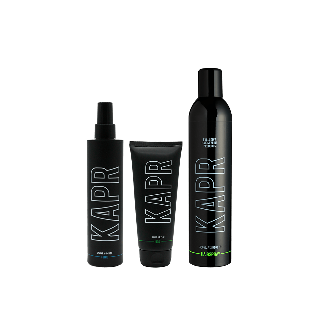 KAPR Styling Routine Strong Hold met Gel – stylingset voor sterke hold en hoge glans.