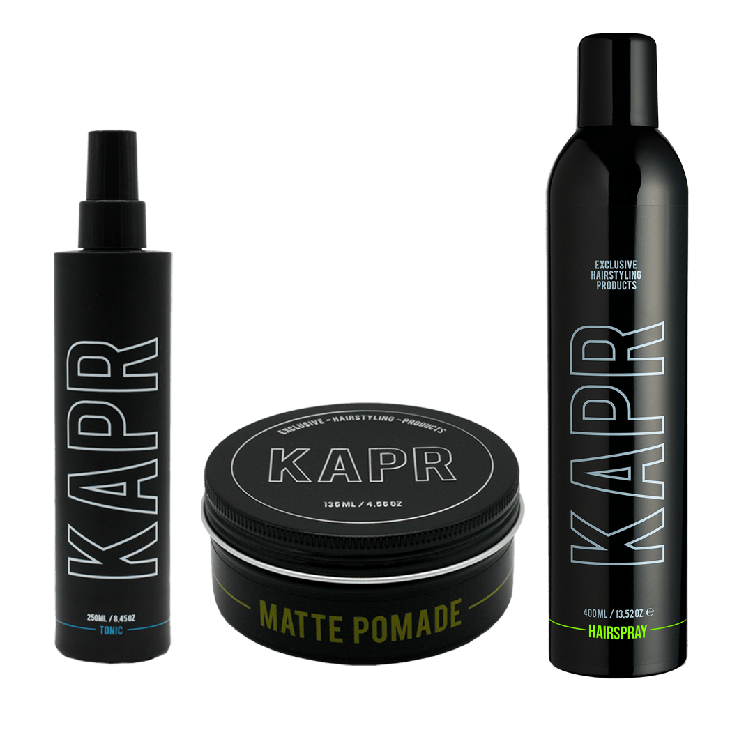 KAPR Styling Routine Strong Hold met Matte Pomade – productoverzicht.