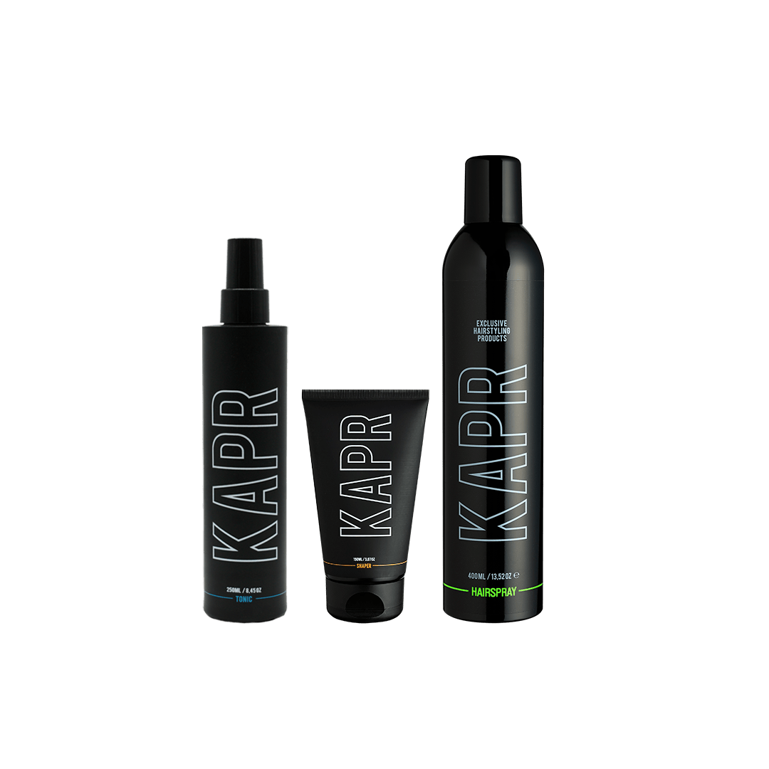 KAPR Styling Routine Strong Hold met Shaper – stylingset voor flexibele hold.