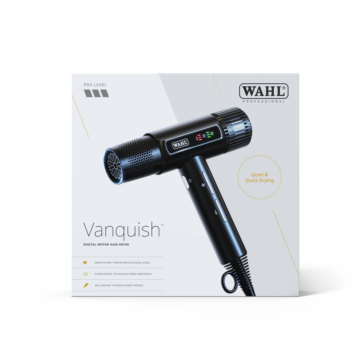 Wahl Vanquish T-Shape föhn – verpakking, vooraanzicht.