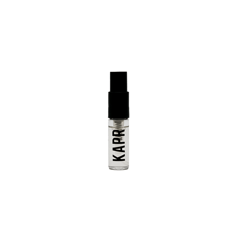 KAPR Mannen Parfum 2ml tester – zijaanzicht.