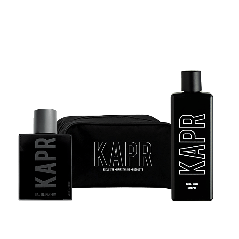 PARFUM Bundel + GRATIS SHAMPOO 250ml en Toilettas - KAPR - Exclusive Hairstyle Products - 82450 - PARFUM Bundel + GRATIS SHAMPOO 250ml en Toilettas