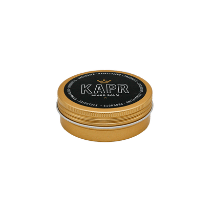 KAPR Beard Balm – gouden pot met zwarte deksel, premium baardverzorging
