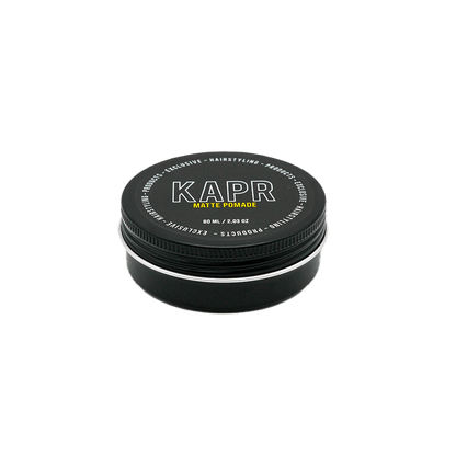 KAPR Matte Pomade 60ml – compacte verpakking, travel size.