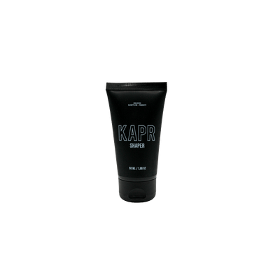 KAPR Shaper – zwarte tube met wit logo op witte achtergrond, sterke hold stylingpaste.
